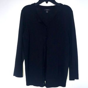 NWOT Halogen Black 3/4 Sleeve Cardigan, Button Down, Sz M